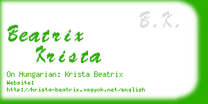 beatrix krista business card